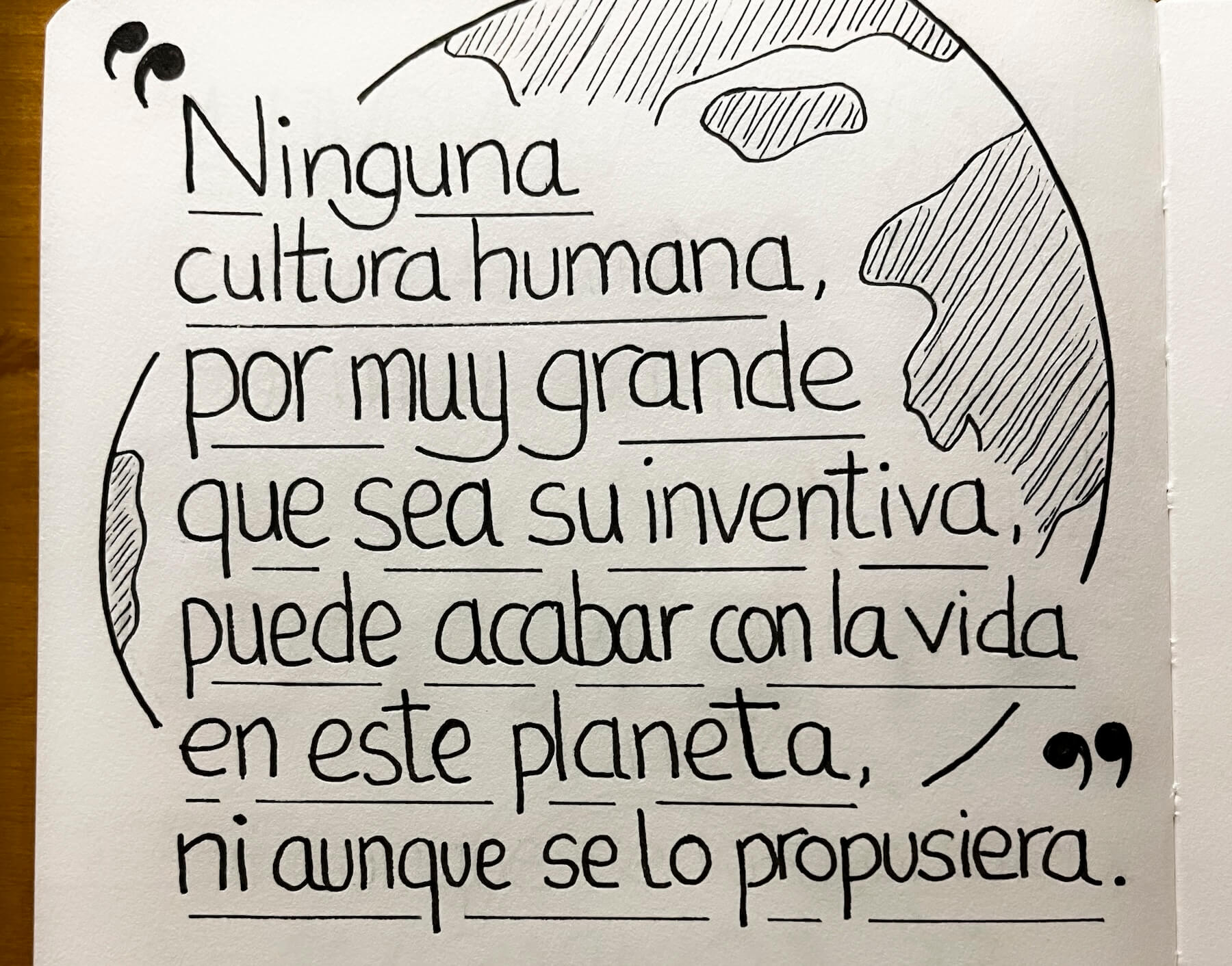 Foto montaje de la cita escrita manuscrita con la frase de Lynn Margulis como miniatura del post completo