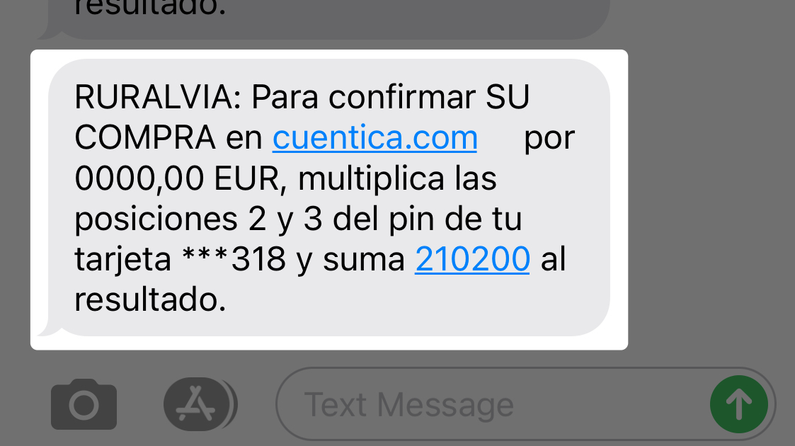 Captura de pantalla del problema matemático propuesto por el banco