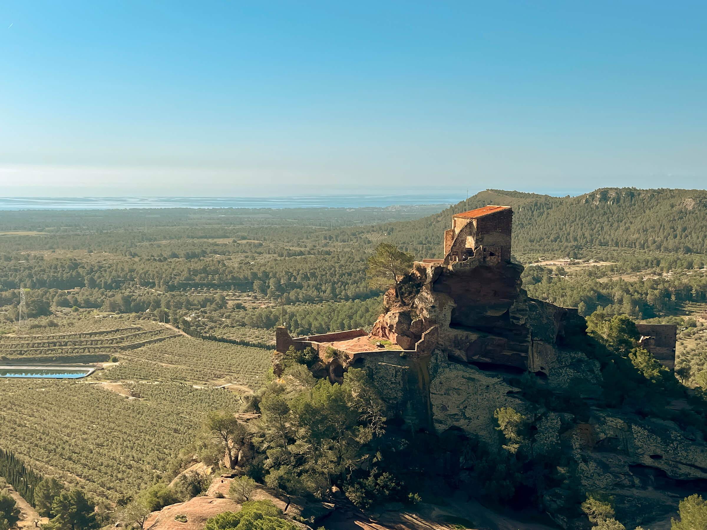 Vistas del Camp de Tarragona desde el pico de La Mare de Deu de La Roca.